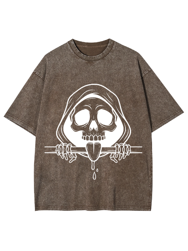 Skull Phantom Lick Washed Tshirt