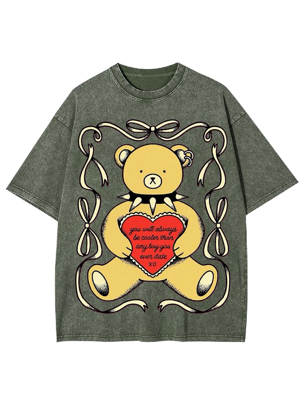 LOVE FROM THE REBEL BEAR WASHED TSHIRT