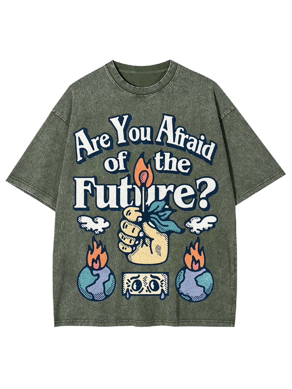 Are You Afraid Of The Future? Washed Tshirt