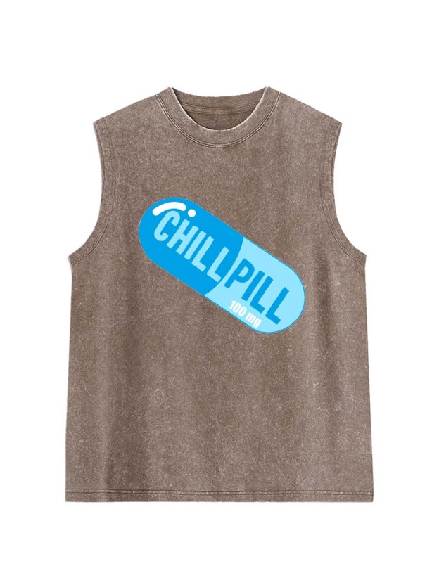 Chill Pill Washed Tank Top