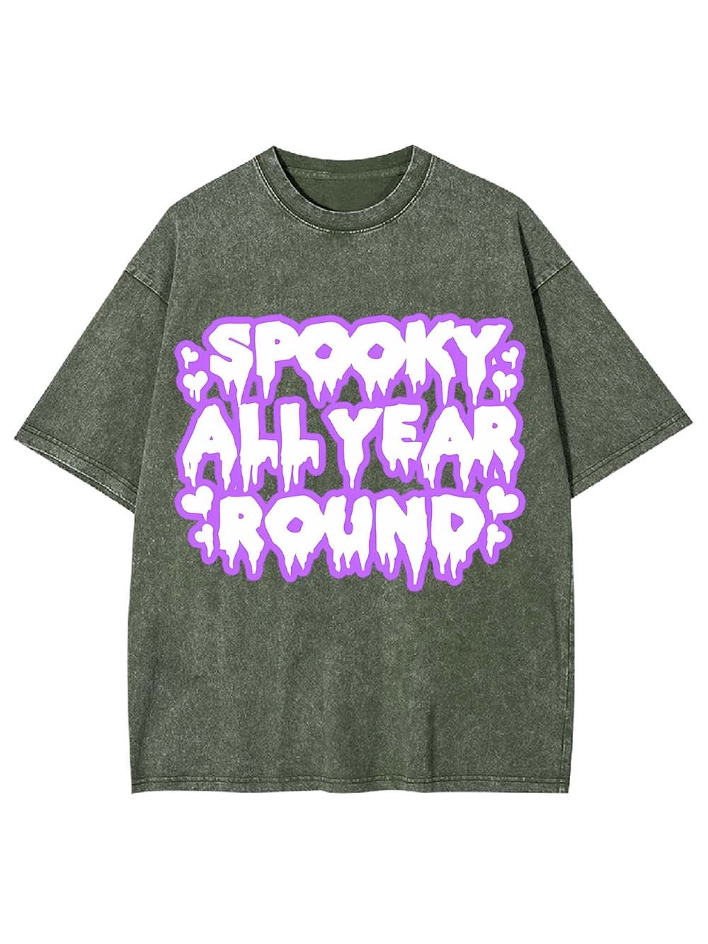 Spooku All Year Round Washed Tshirt