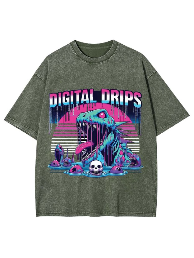 Digital Drips Washed Tshirt