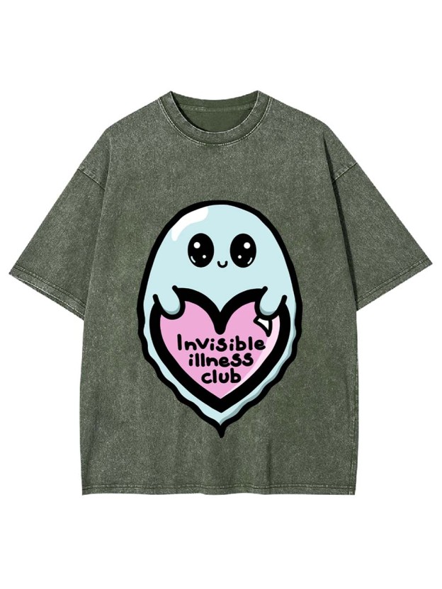 Invisible Illness Club Washed Tshirt