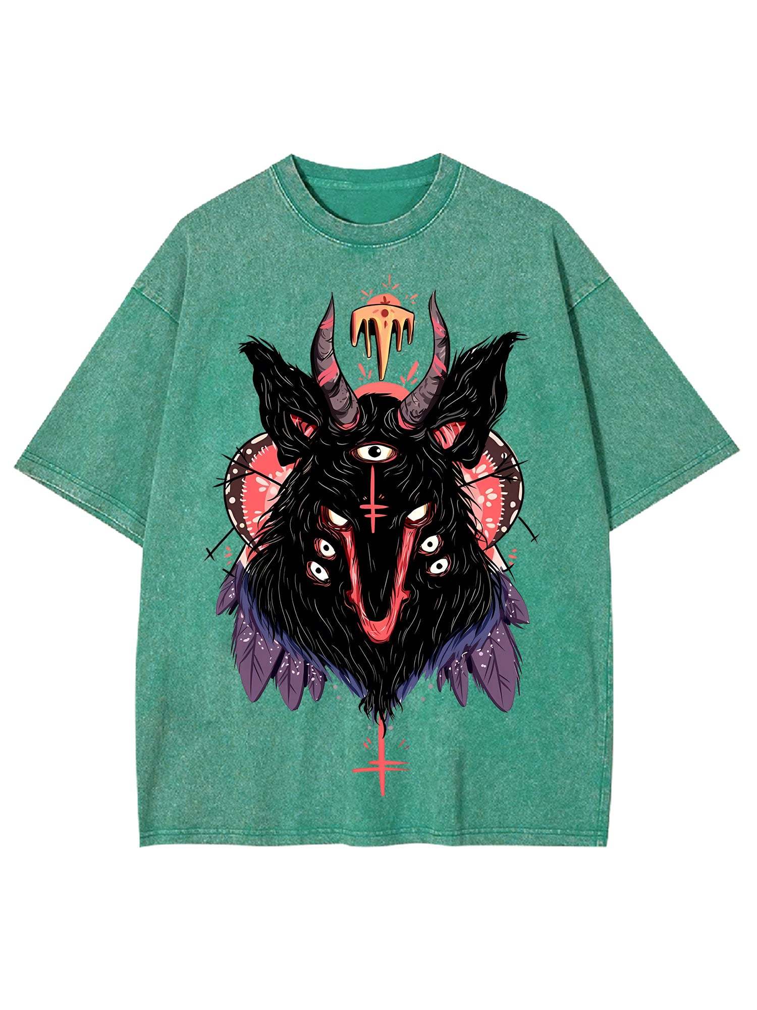 Multi-Eyed Demon Washed Tshirt