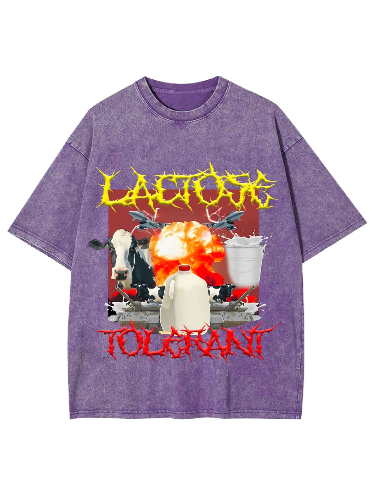 Lactose Intolerant Washed Tshirt