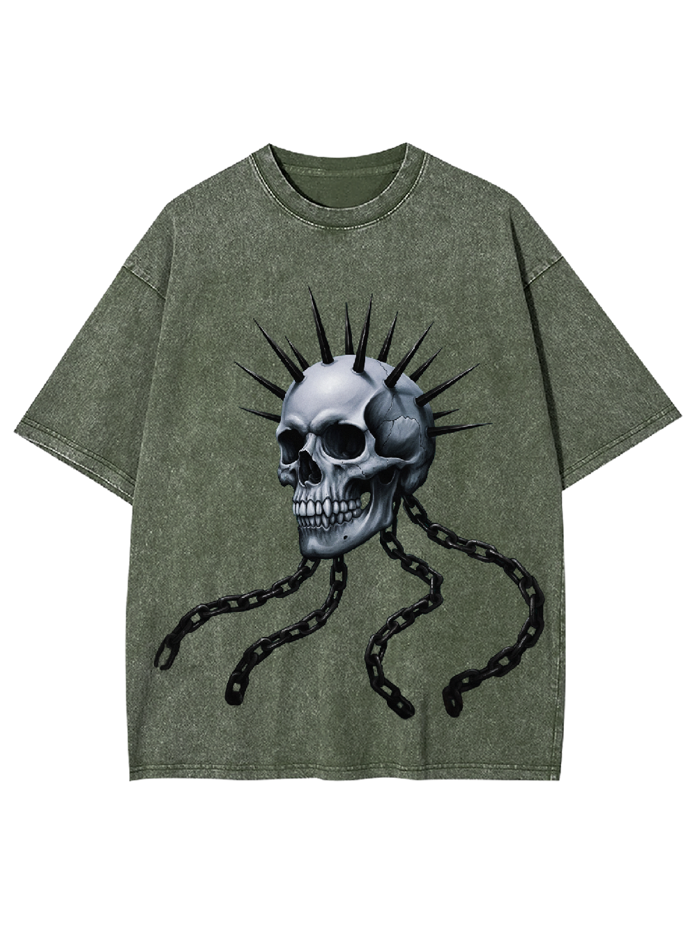 Chain Skull Washed Tshirt