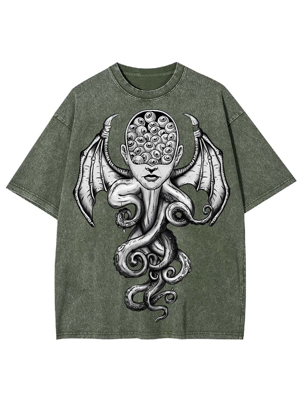 Octopus-Woman Hybrid Washed Tshirt