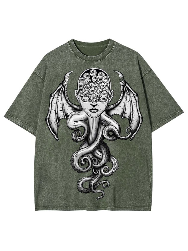 Octopus-Woman Hybrid Washed Tshirt