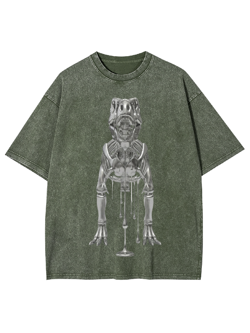 Liquid Dinosaur Skeleton Washed Tshirt