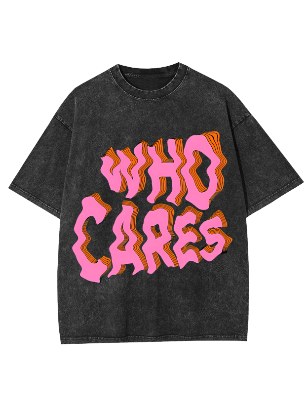 WHO CARES WASHED TSHIRT