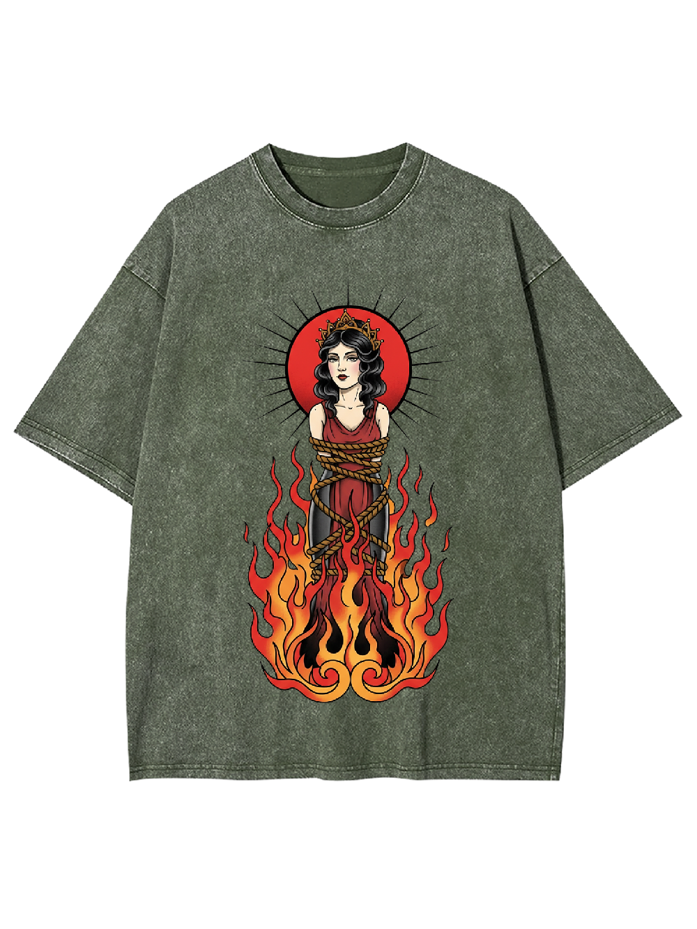 Burning Saint Washed Tshirt