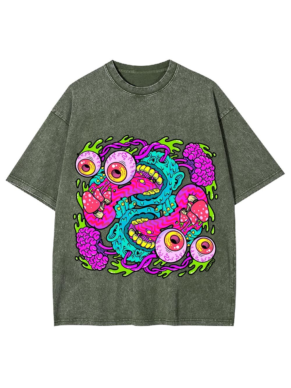Psychedelic Chaos Washed Tshirt