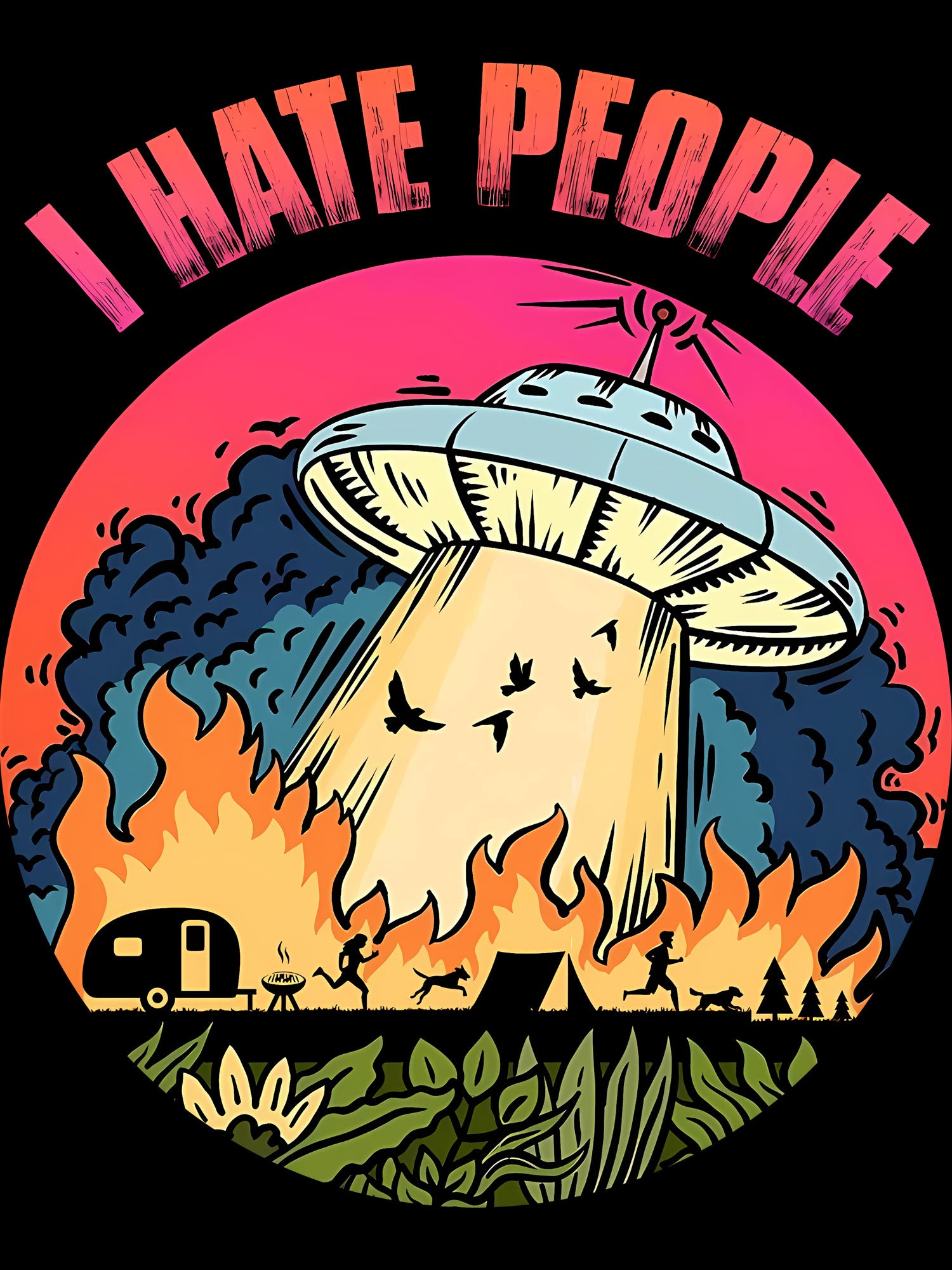 I Hate People Washed Tshirt