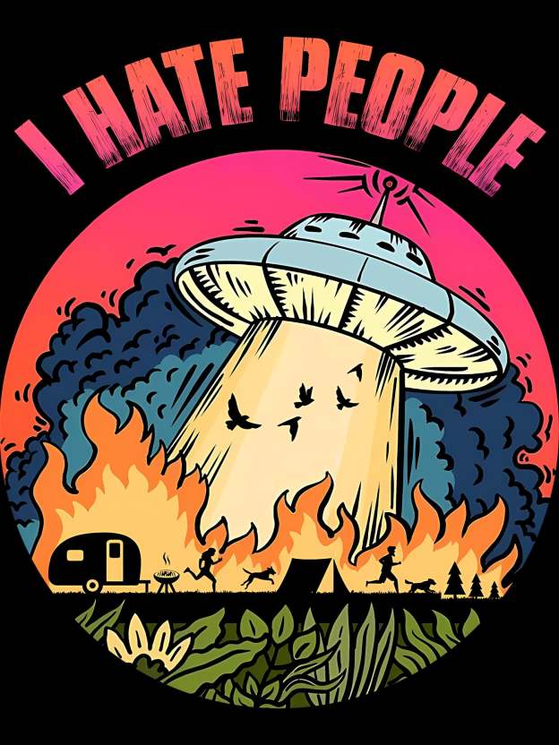 I Hate People Washed Tshirt