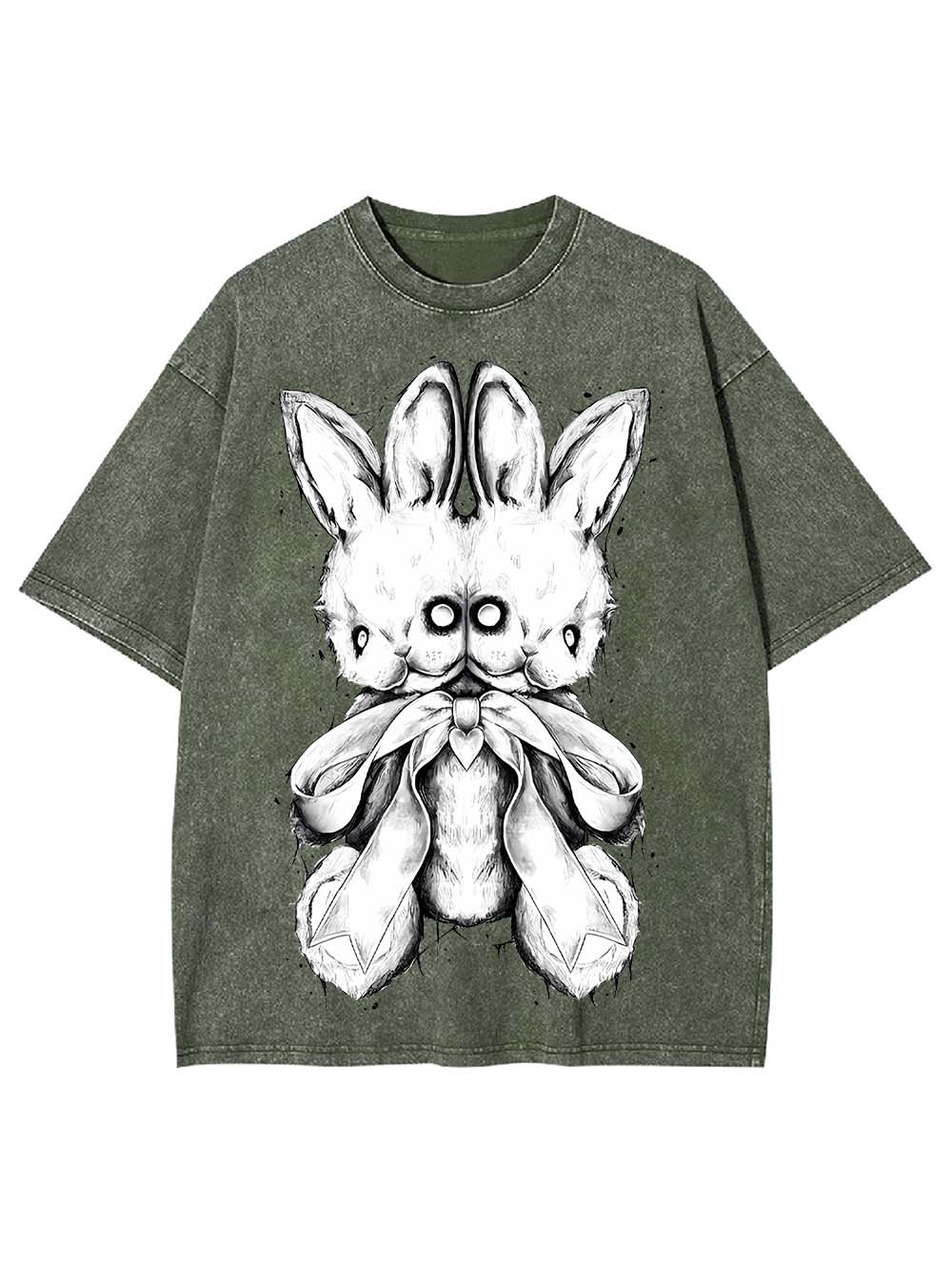 Two-Headed Bunny Washed Tshirt