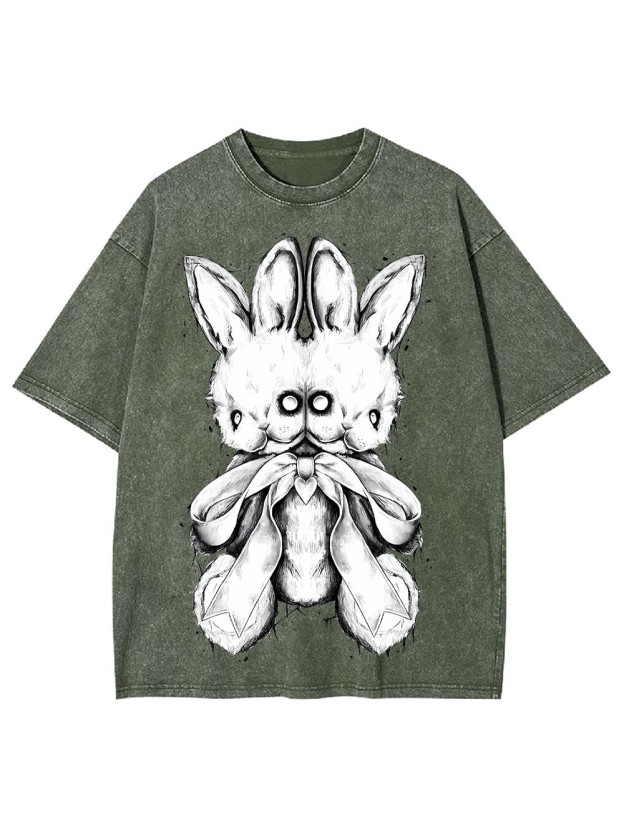 Two-Headed Bunny Washed Tshirt