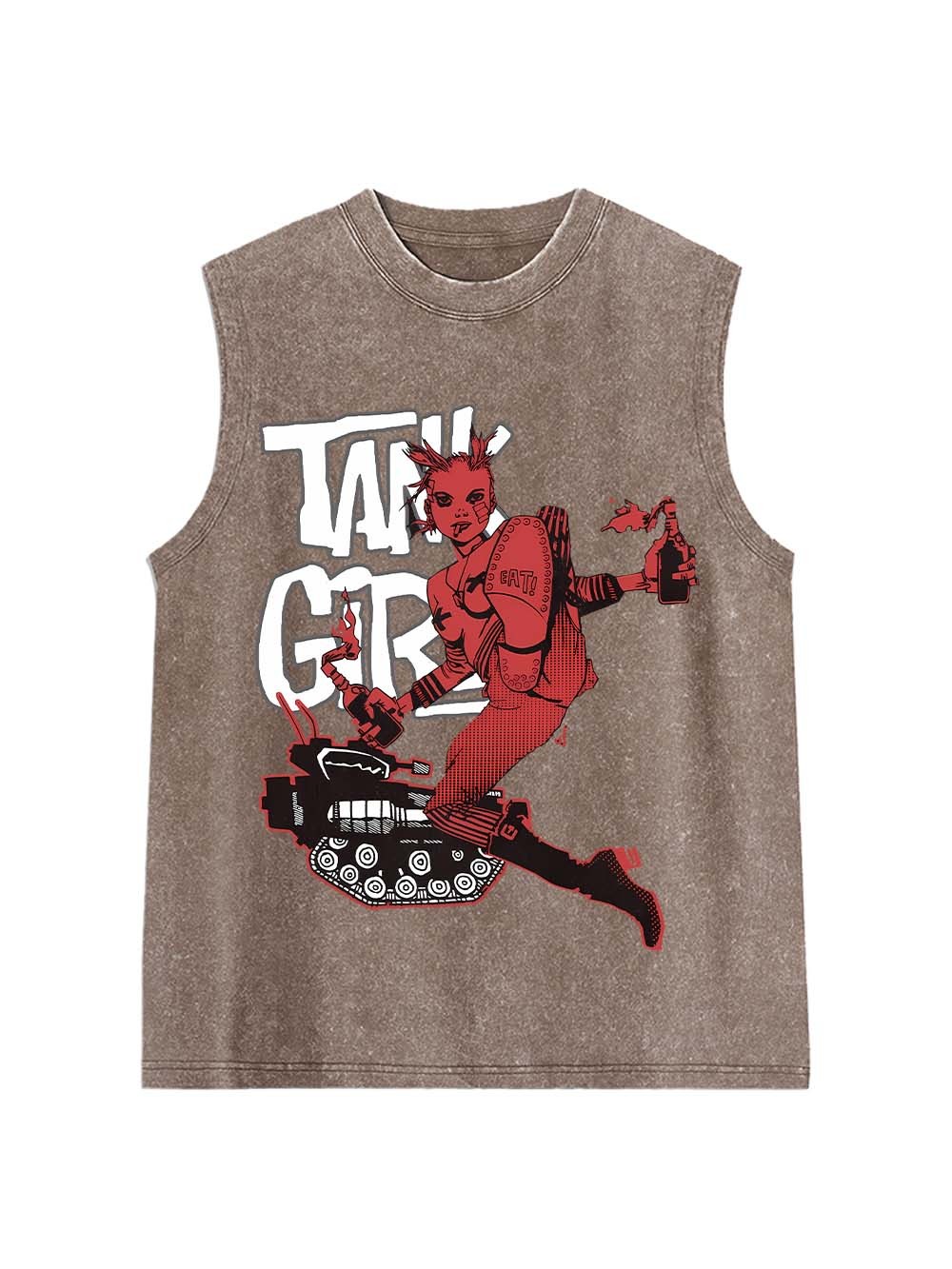 TANK GIRL Washed Tank Top