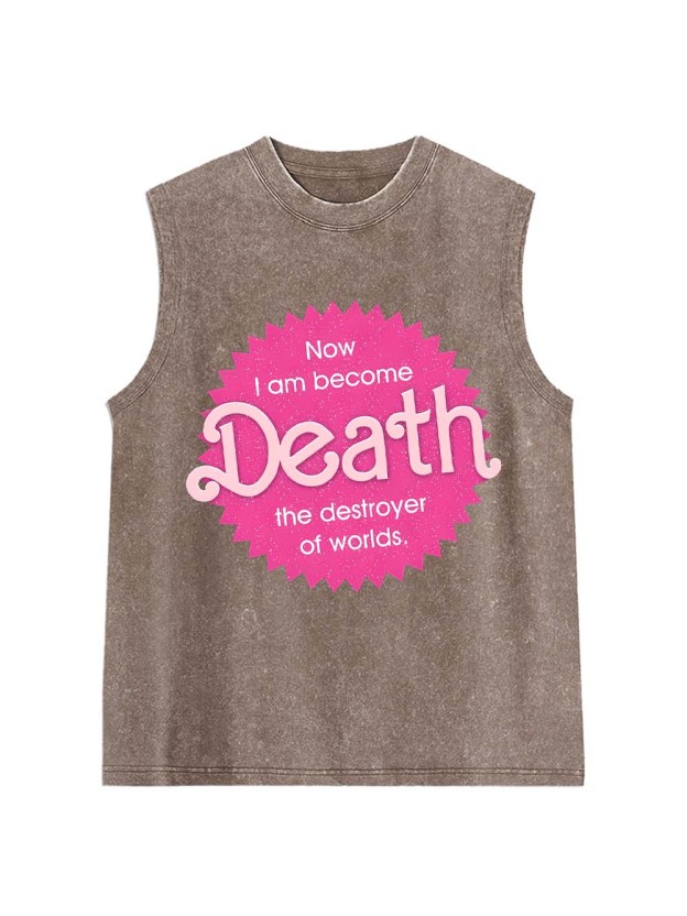 Sparkly Harbinger of Death Washed Tank Top