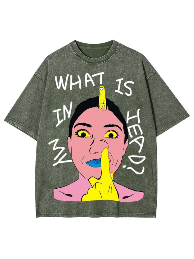 What Is In My Heads?  Washed Tshirt