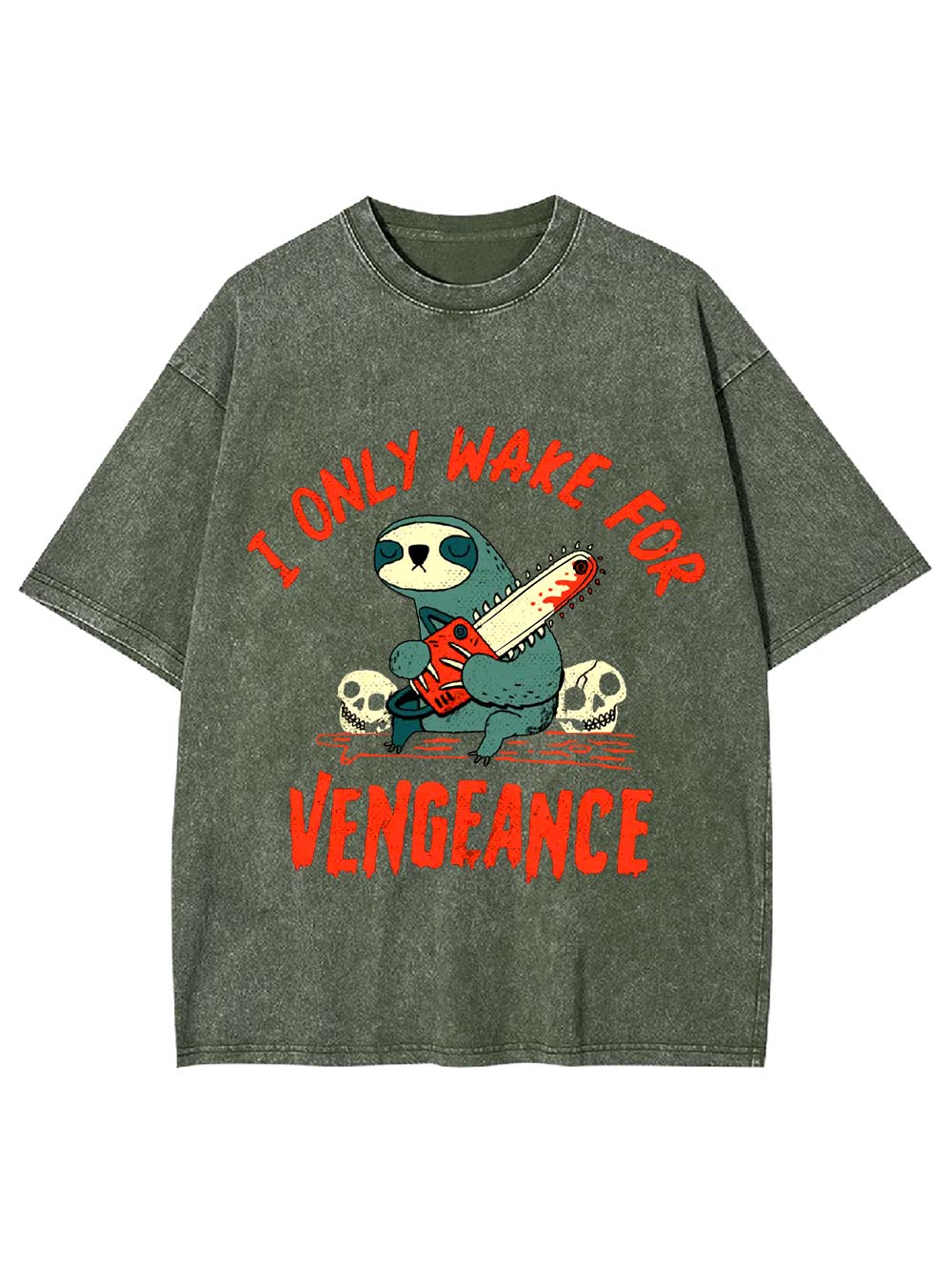 I Only Wake For Vengeance Washed Tshirt