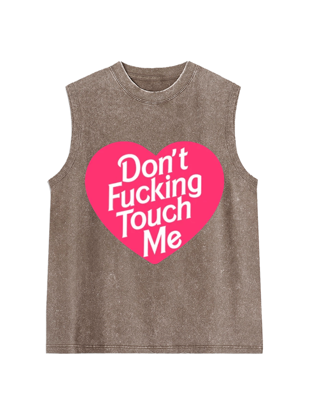 Don't Touch Me Washed Tank Top