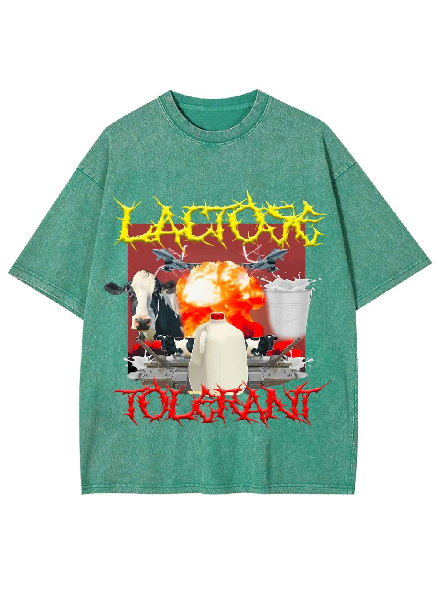 Lactose Intolerant Washed Tshirt
