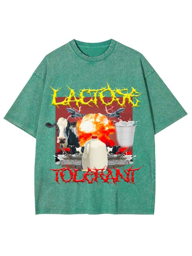 Lactose Intolerant Washed Tshirt