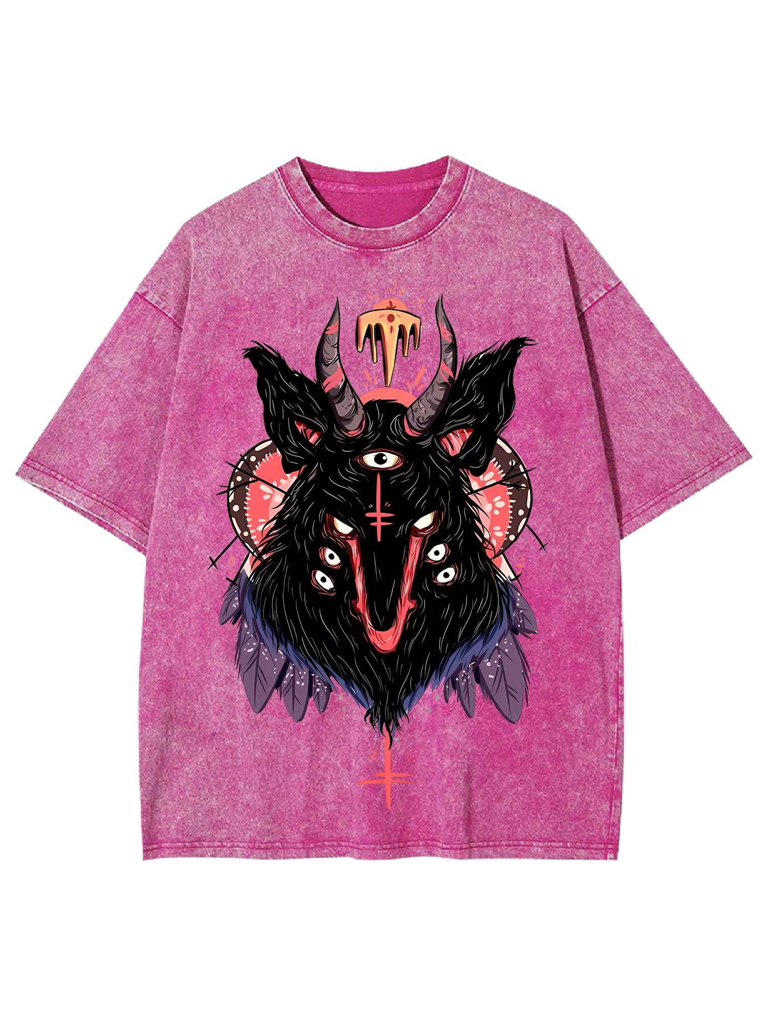 Multi-Eyed Demon Washed Tshirt