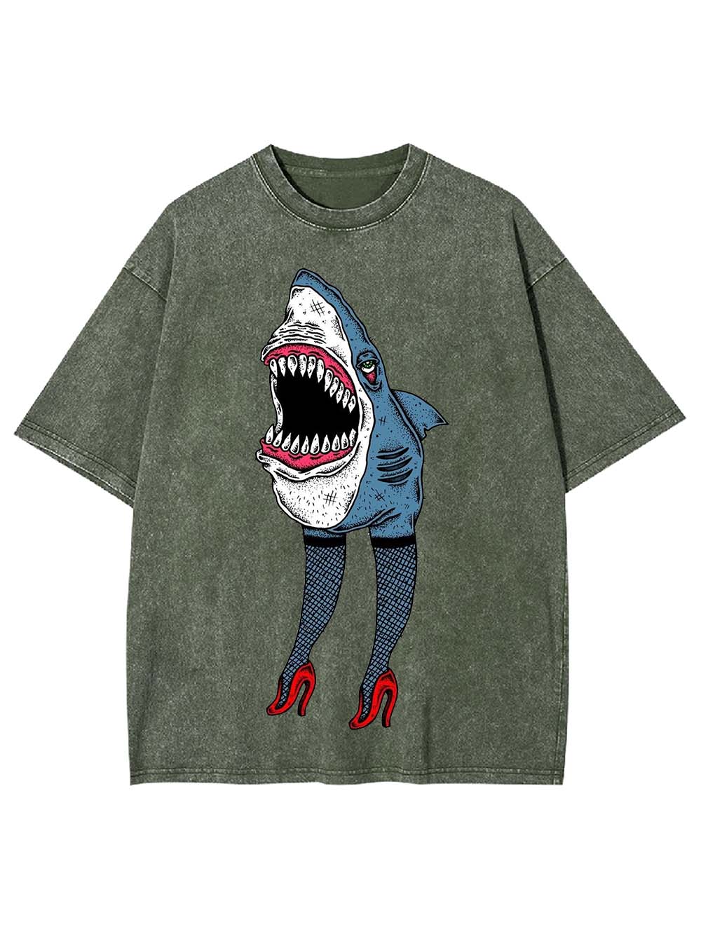 Fashionable Shark Washed Tshirt