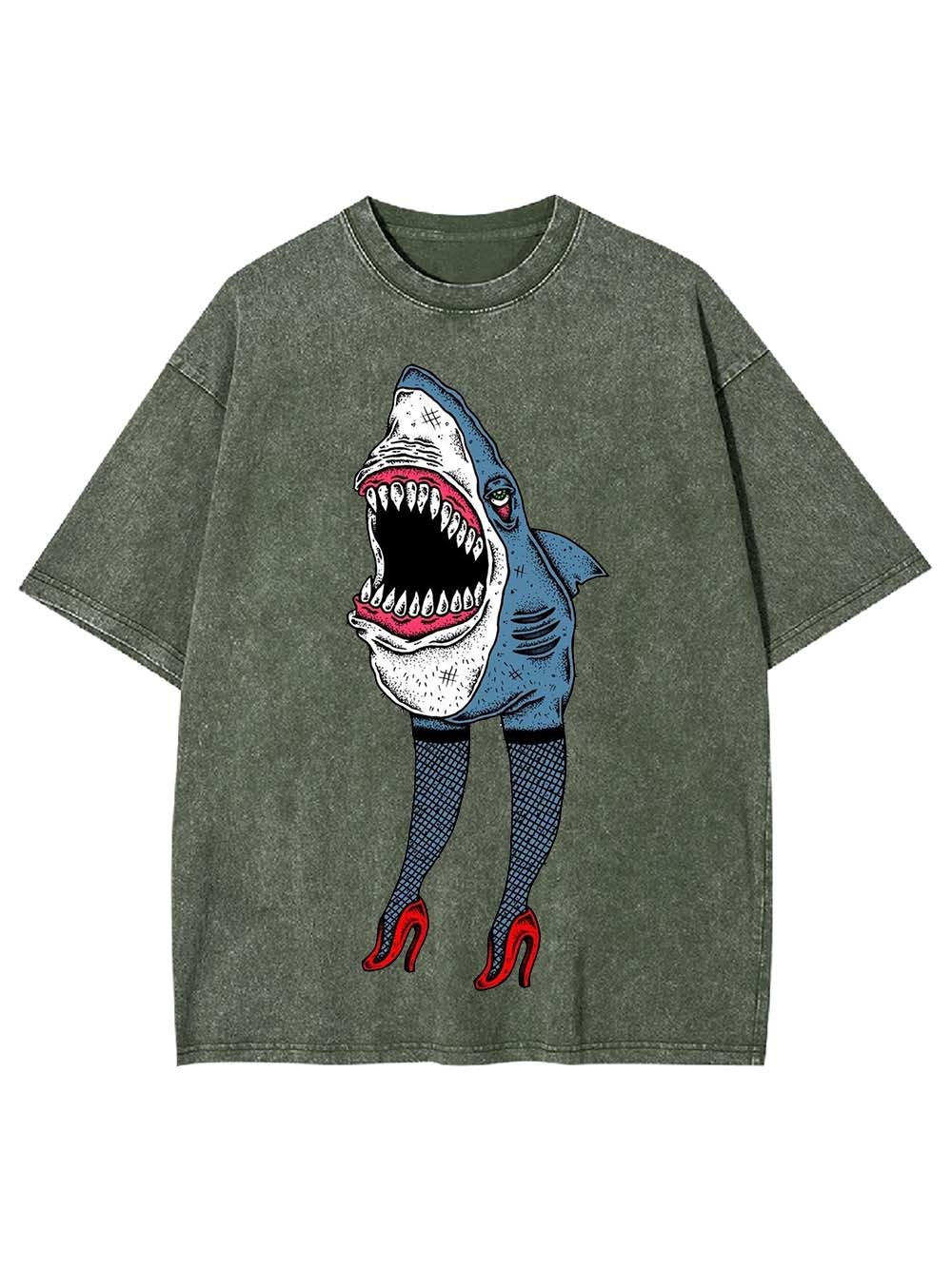 Fashionable Shark Washed Tshirt