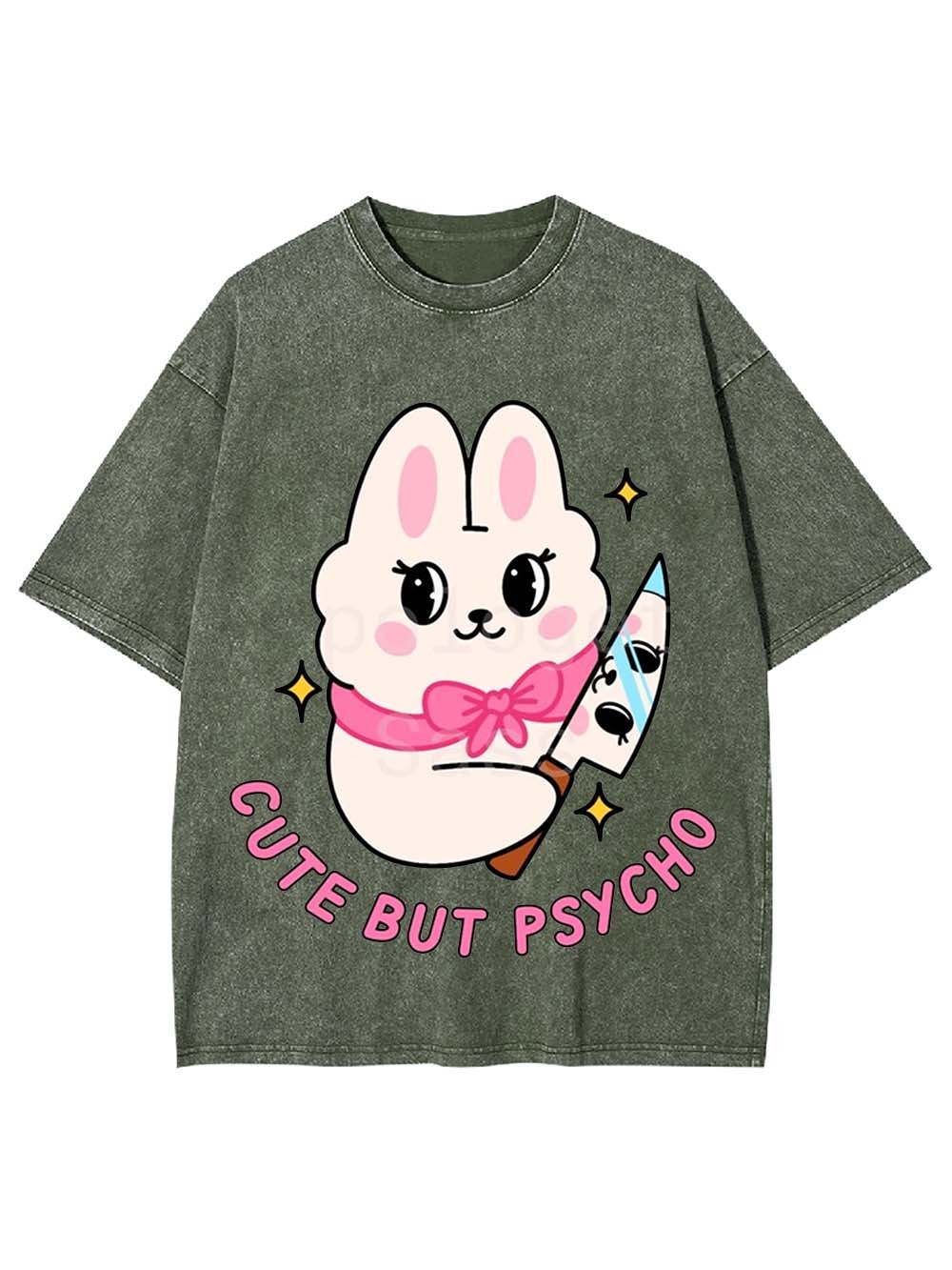 Cute But Psycho Washed Tshirt