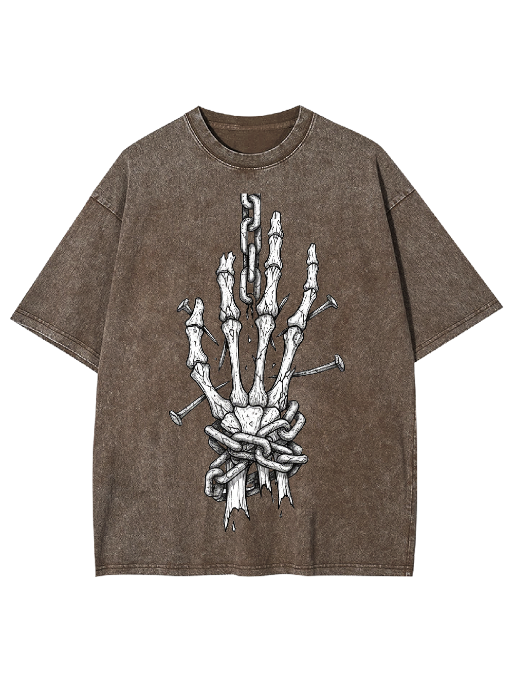 Chained Skeleton Hand Washed Tshirt