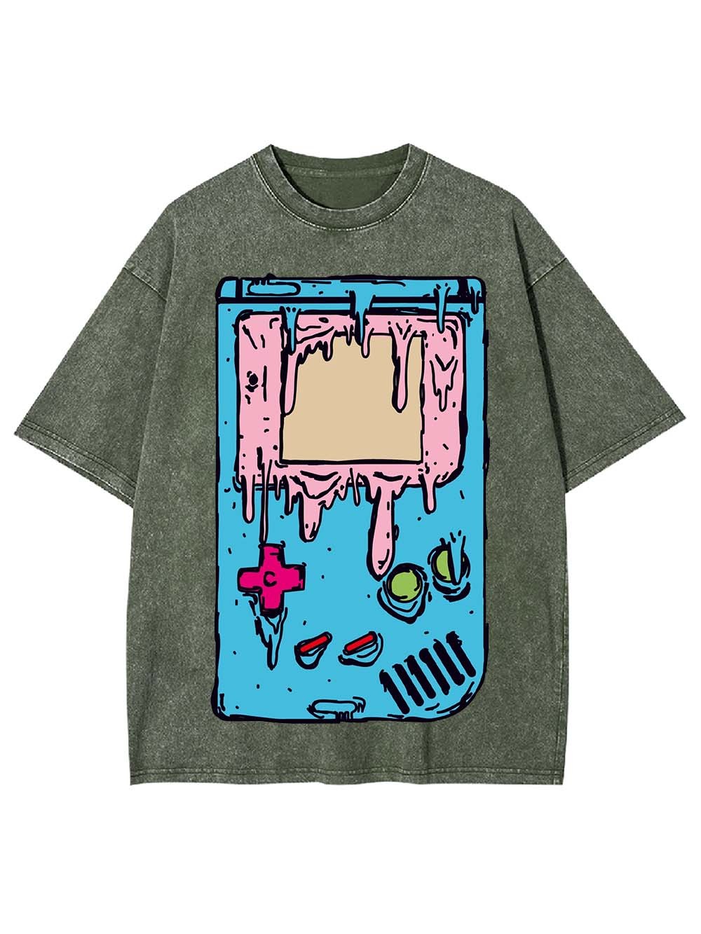 Melting Game Console Washed Tshirt