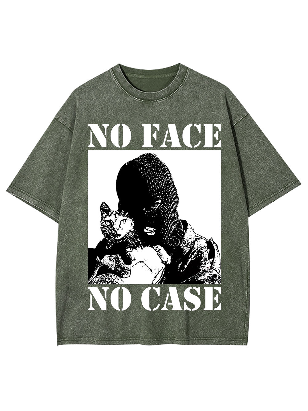 No Face No Case Washed Tshirt