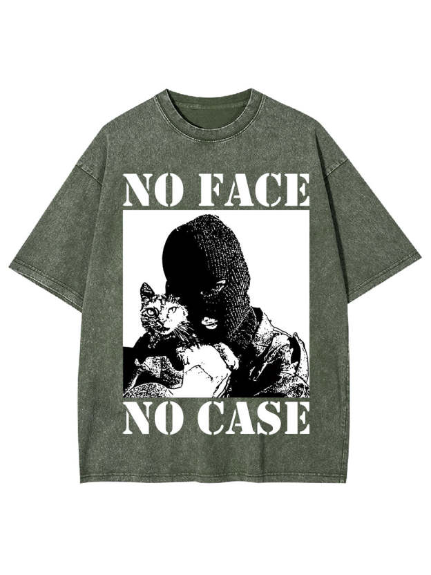 No Face No Case Washed Tshirt