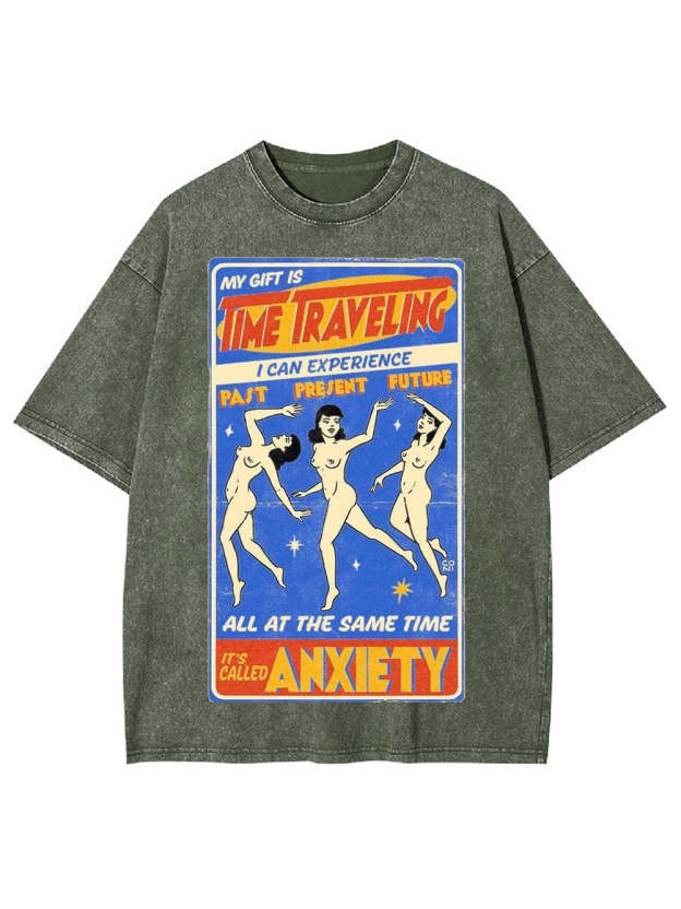 Time Traveling Anxiety Washed Tshirt