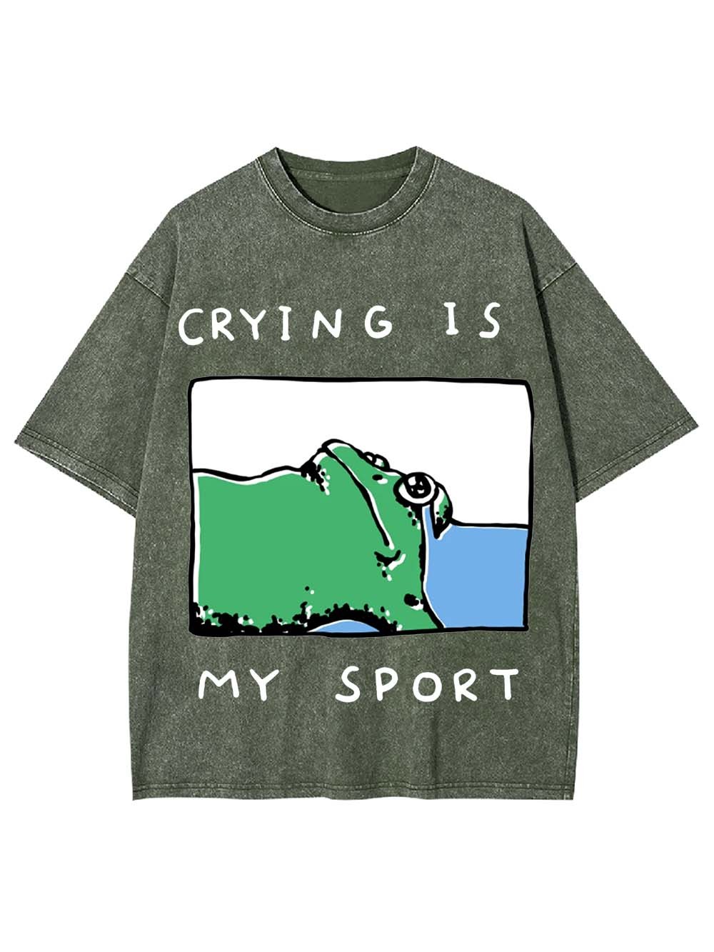 Crying Is My Sport Washed Tshirt
