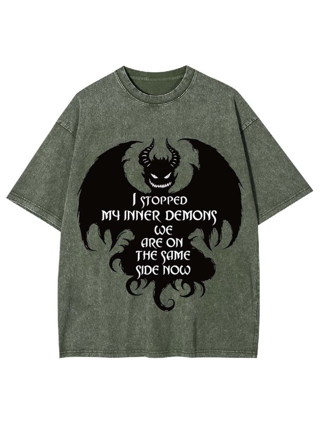 Embracing My Inner Demons Washed Tshirt