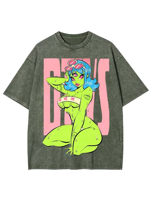 Alien Diva Washed Tshirt
