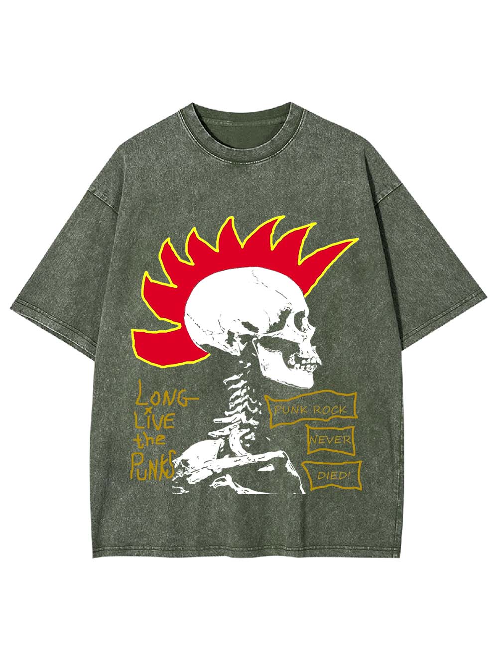 Long Live Punk Rock Washed Tshirt