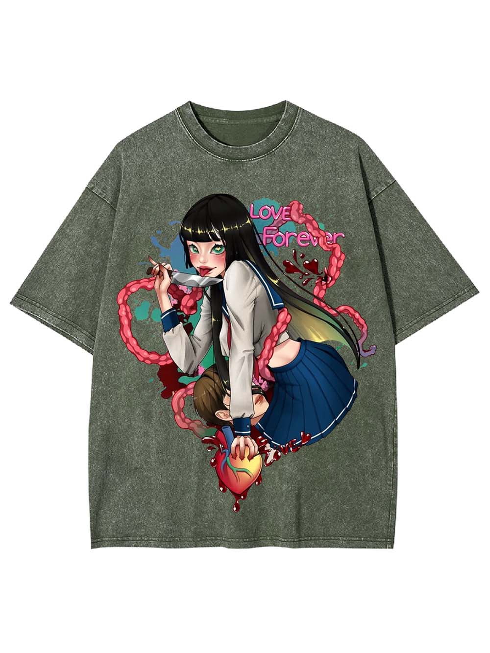 Love Forever in Darkness Washed Tshirt