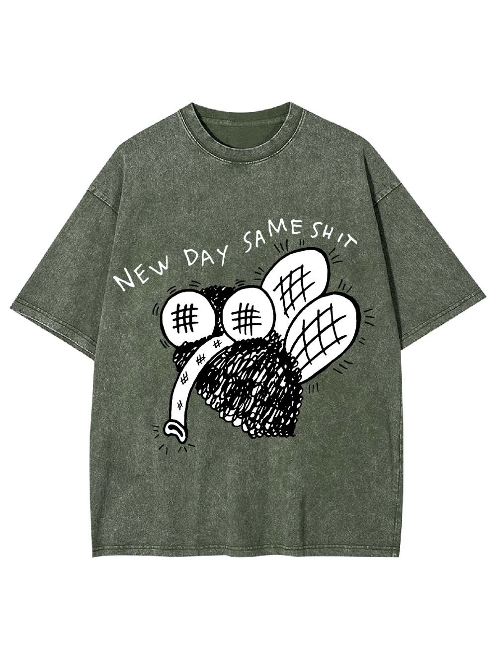 New Day Same Shit Washed Tshirt