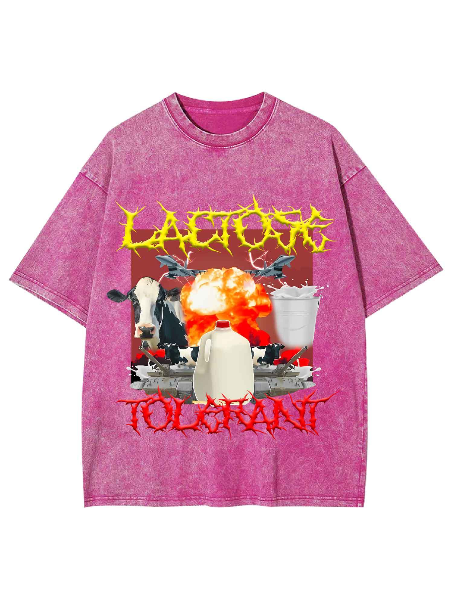 Lactose Intolerant Washed Tshirt