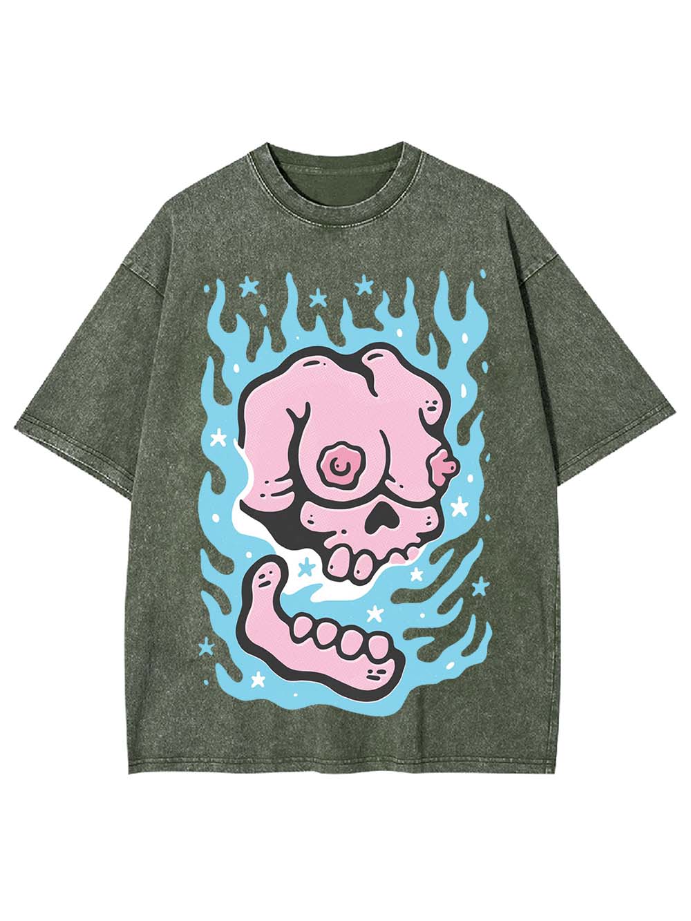 BURNING WASHED TSHIRT