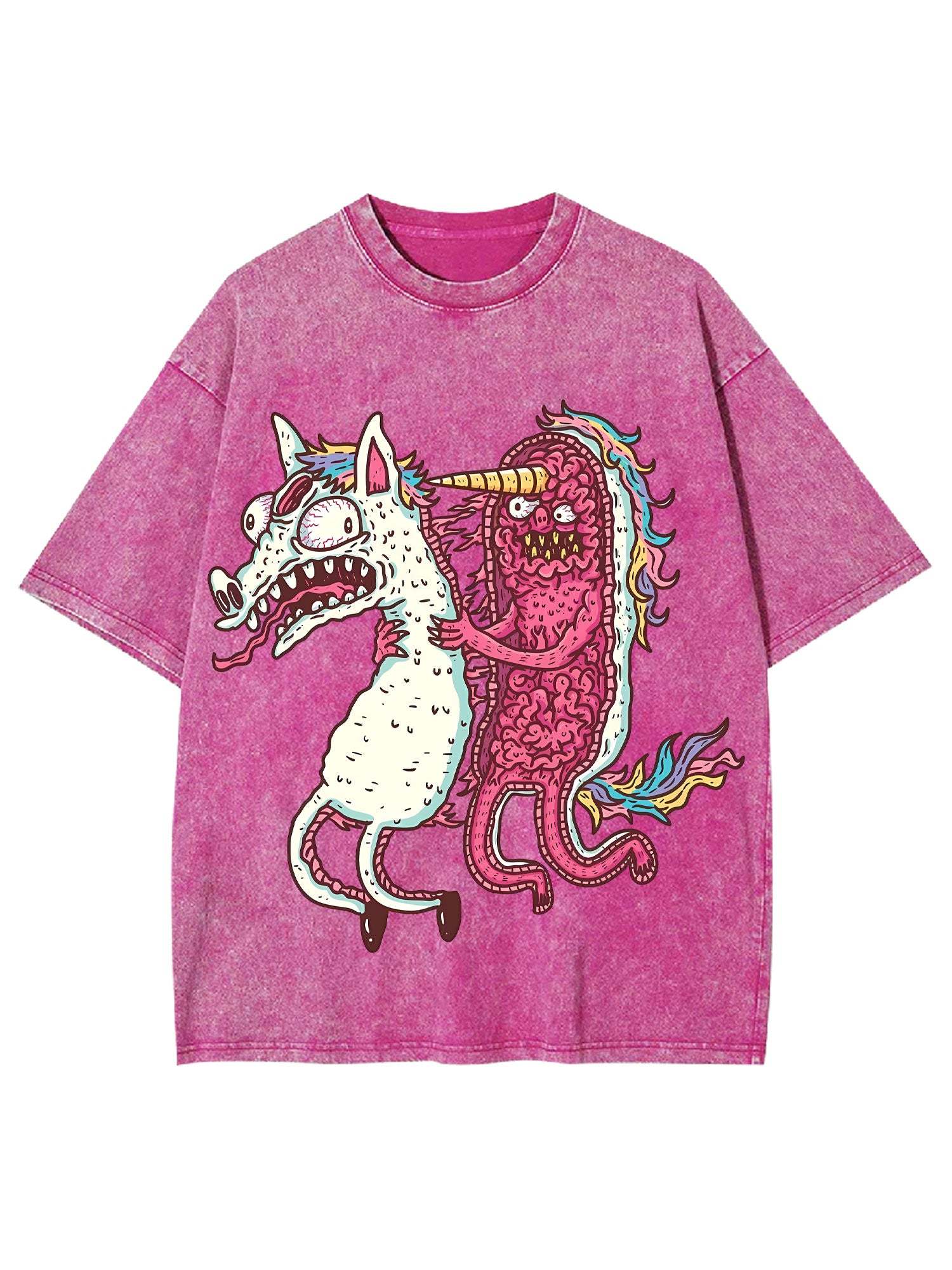 Unicorn Chaos Washed Tshirt-ClassyOutlaw Sale