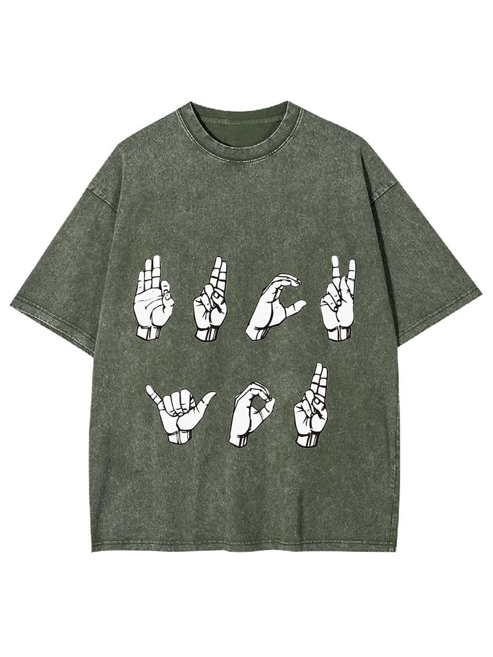 F*Ck You In Sign Language Rude Washed Tshirt