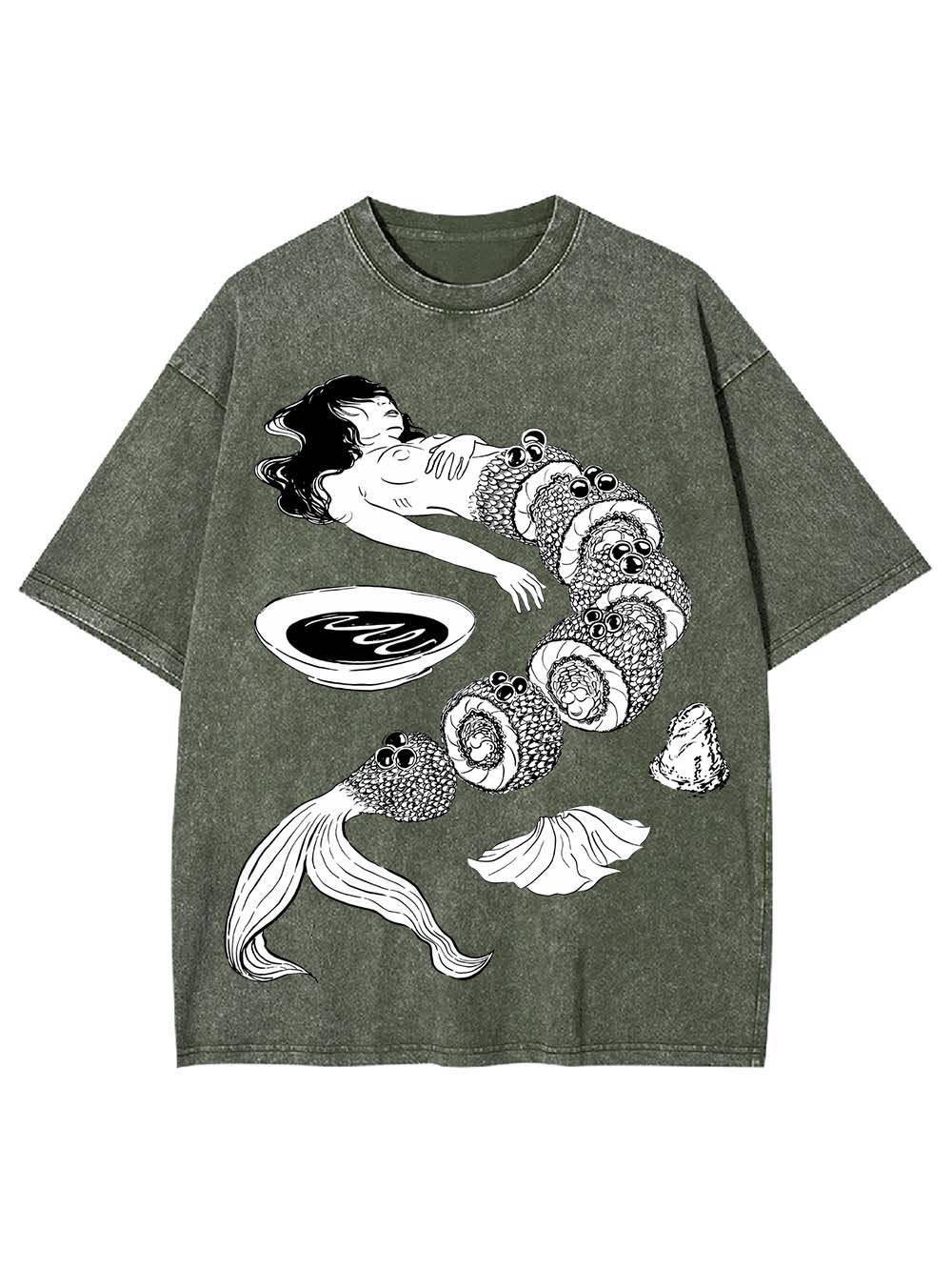 Human Sushi Slices Washed Tshirt