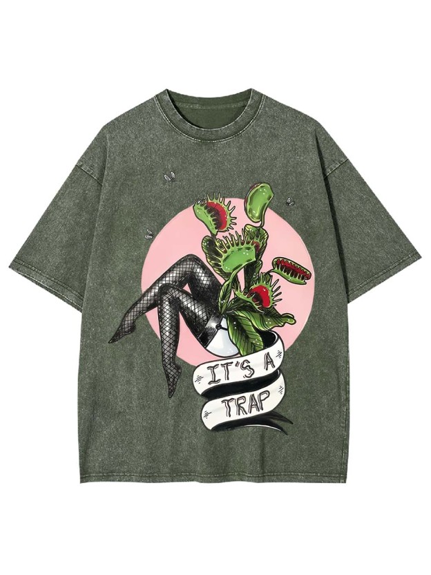It's A Trap Washed Tshirt