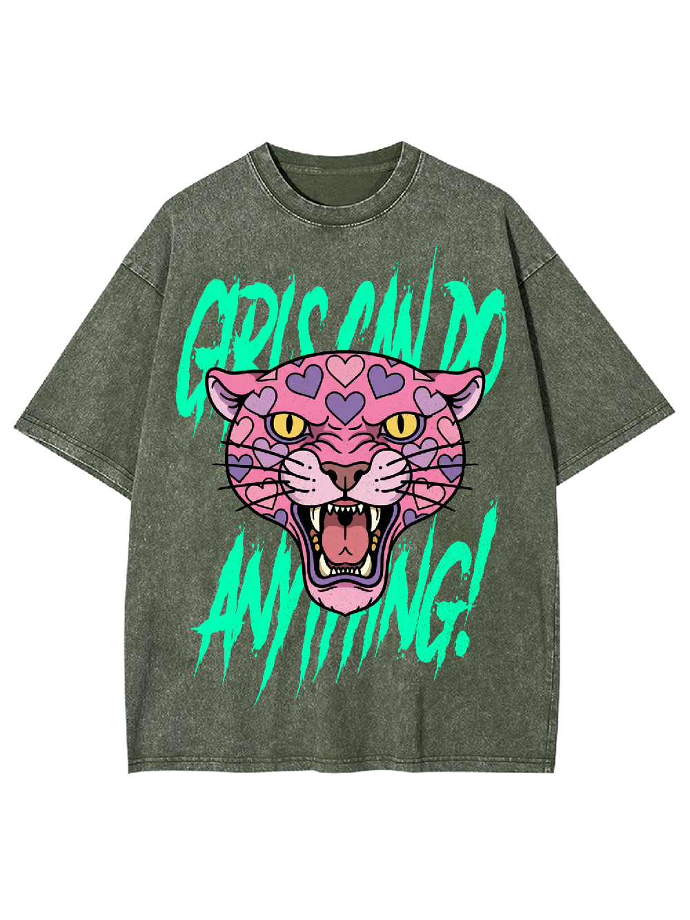 Girls can do anything Washed Tshirt