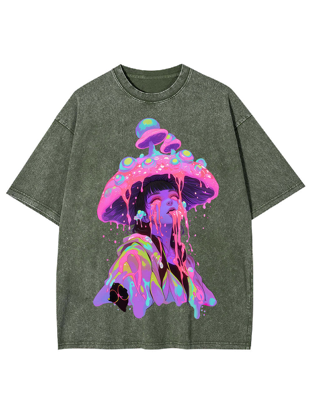 Mushroom Dreamscape Washed Tshirt